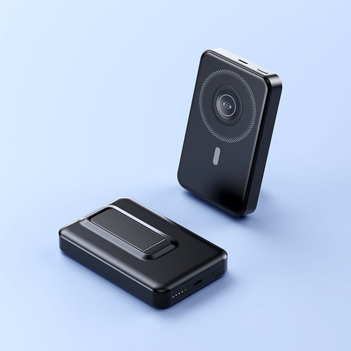 Portable charger with integrated wireless charging technology and intelligent power display Bowlift