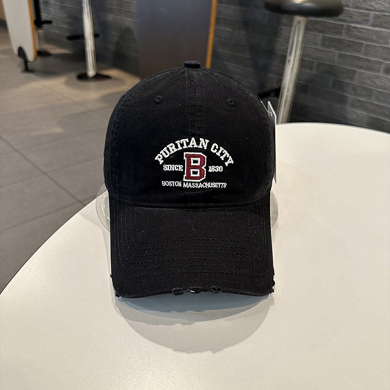 Men's Vintage-Inspired Embroidered Baseball Cap Bowlift