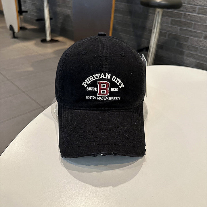 Men's Vintage-Inspired Embroidered Baseball Cap Bowlift