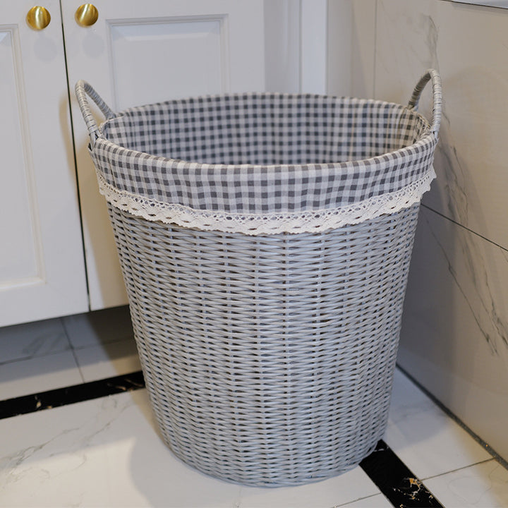 Washing Basket Set Made of Woven Material Bowlift