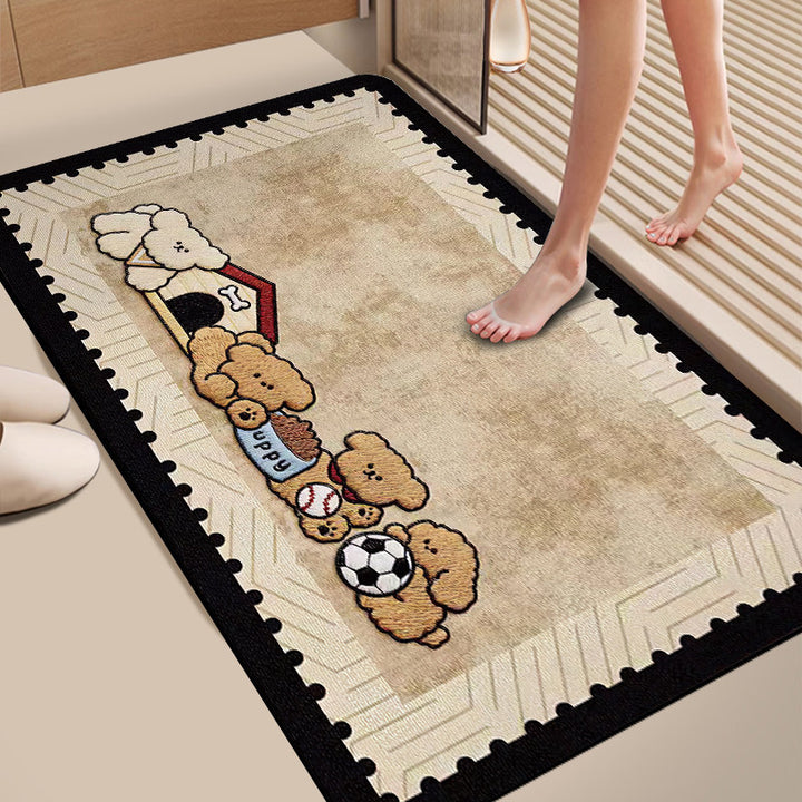 Fun Cat-Themed Bath Mat Bowlift