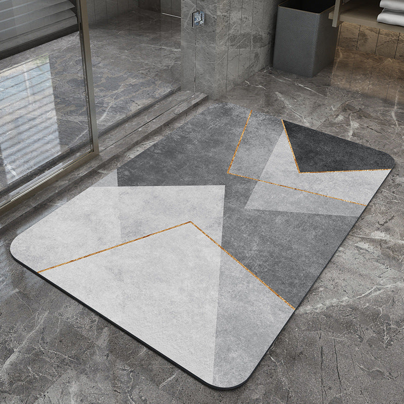 Modern Geometric Bath Mat Bowlift