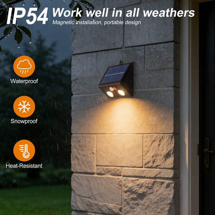 Solar-Powered Motion Sensor LED Wall Light