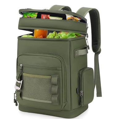 Insulated multifunctional backpack with multiple compartments and drink cooler Bowlift