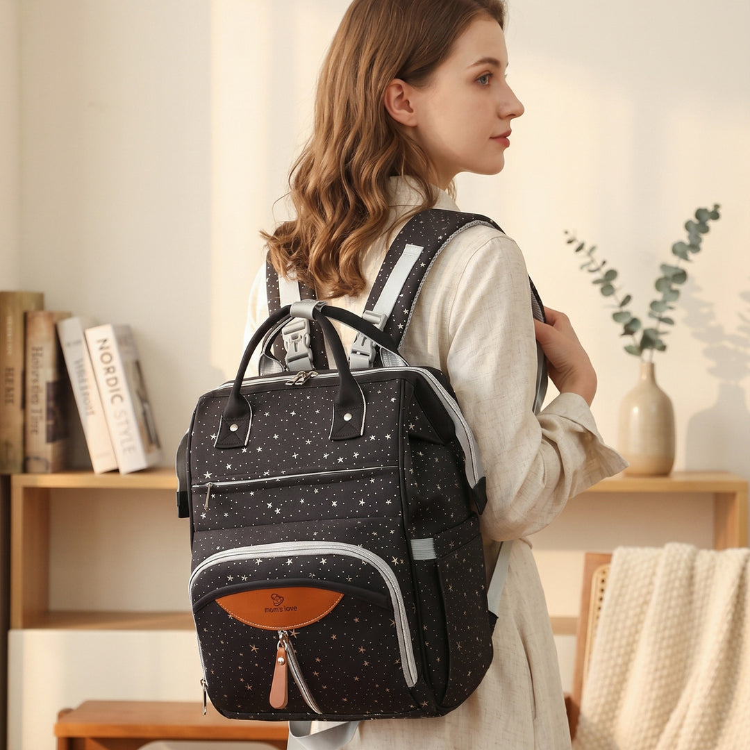 Stylish Multi-Pocket Diaper Backpack Bowlift