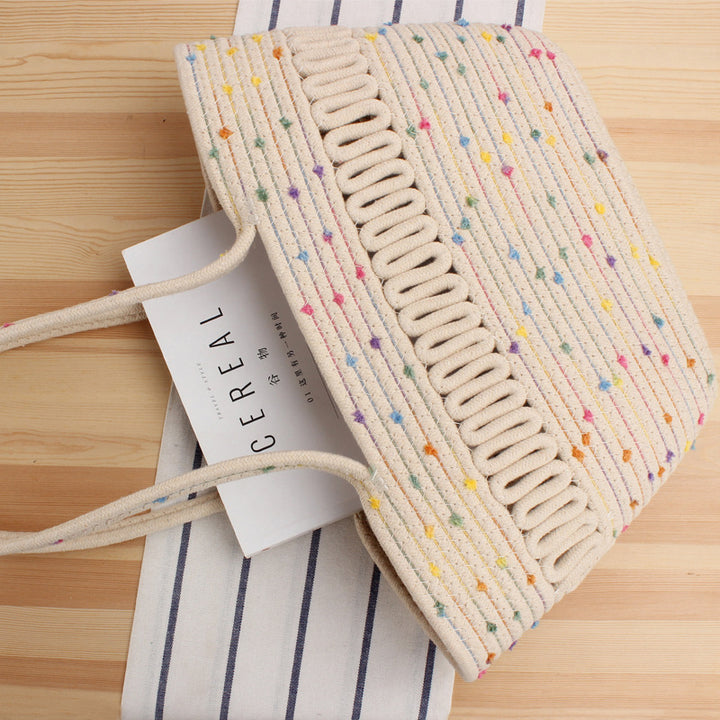 Stylish Bast Crossbody Bag with Colorful Accents Bowlift