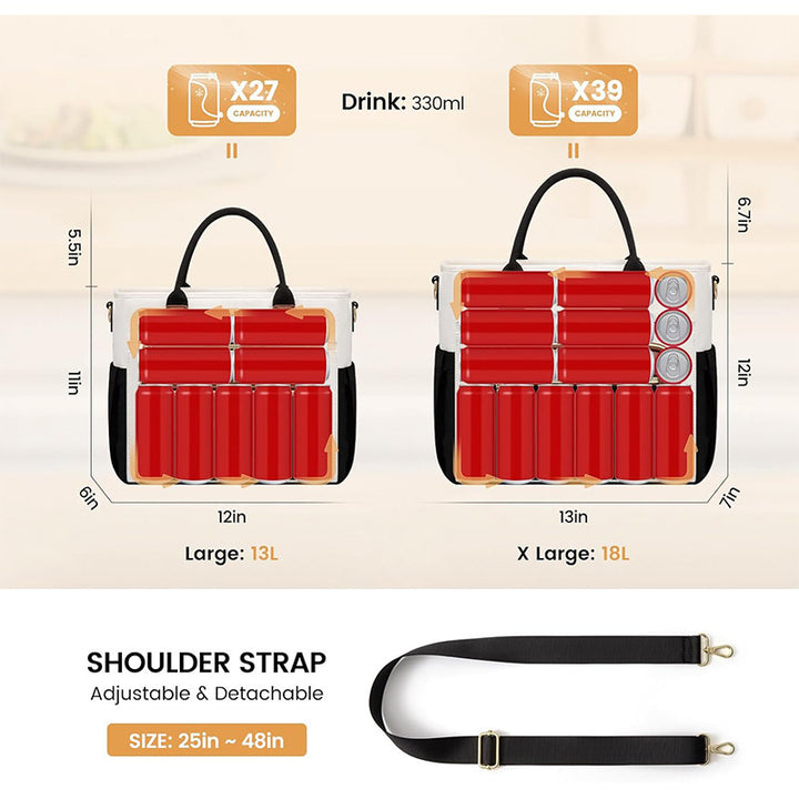 Elegant multifunctional handbag with numerous compartments Bowlift