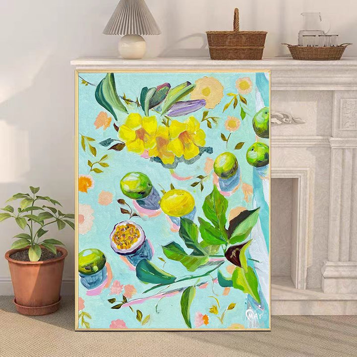 Retro-Inspired Still Life Canvas Art Print Bowlift