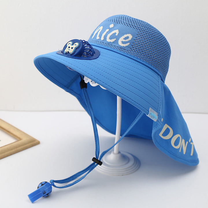 Child-Sun-Protective-Hat with Neck Protection, Breathable Mesh and Adjustable Chin Strap Bowlift