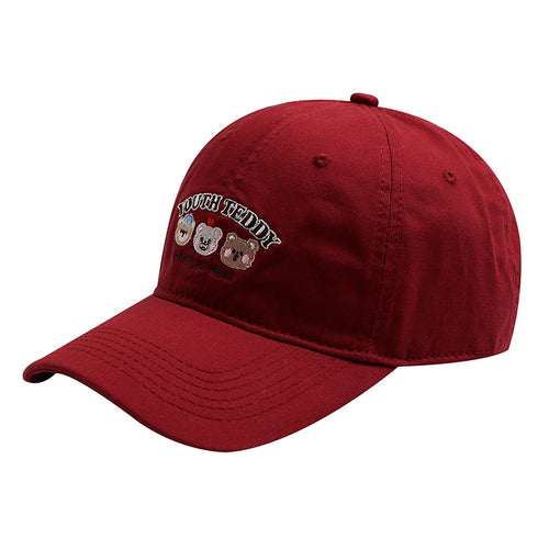 Women's Fun Embroidered Teddy Bear Baseball Cap Bowlift