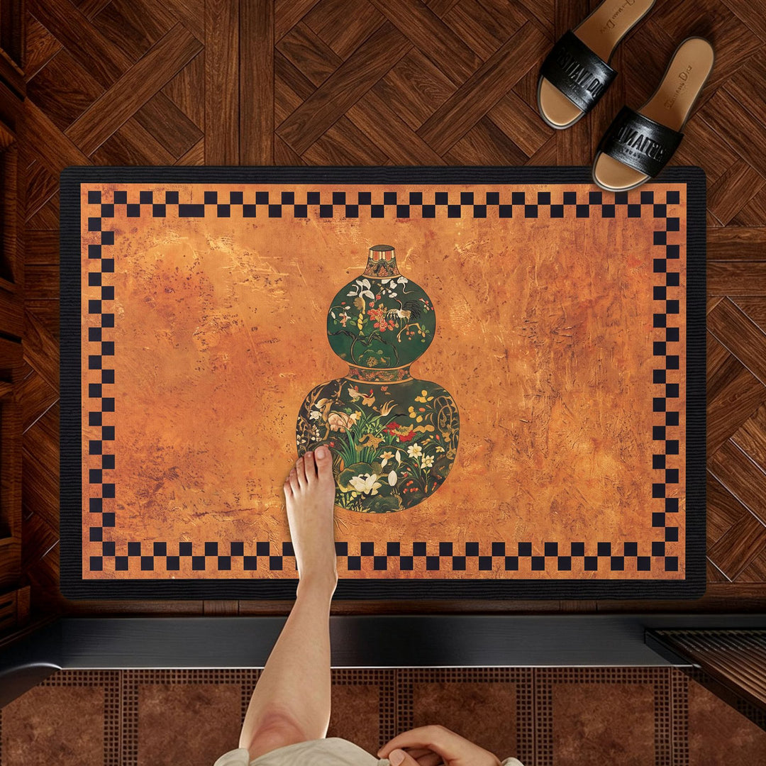 Artistic Elephant-Themed Welcome Mat Bowlift