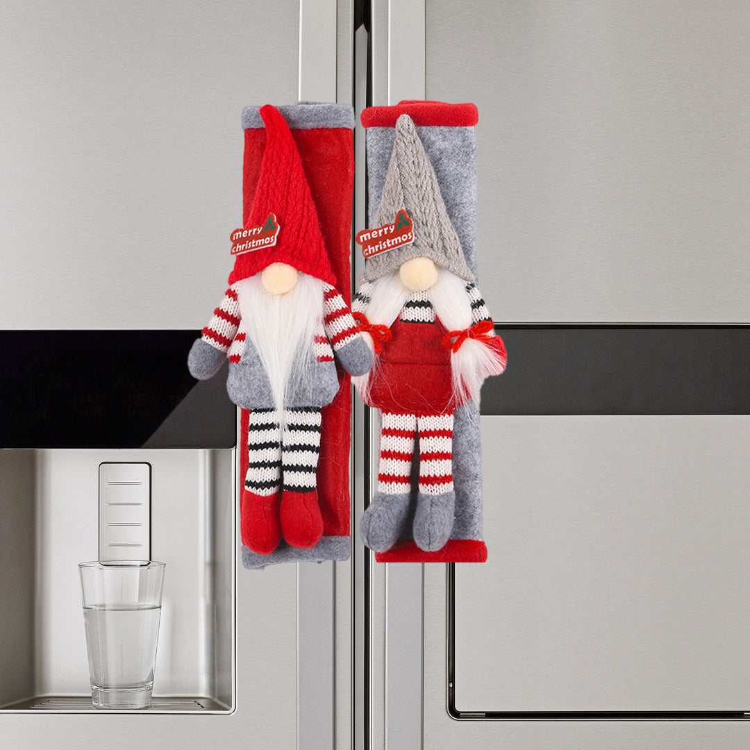 Christmas Refrigerator Appliance Handle Cover Set