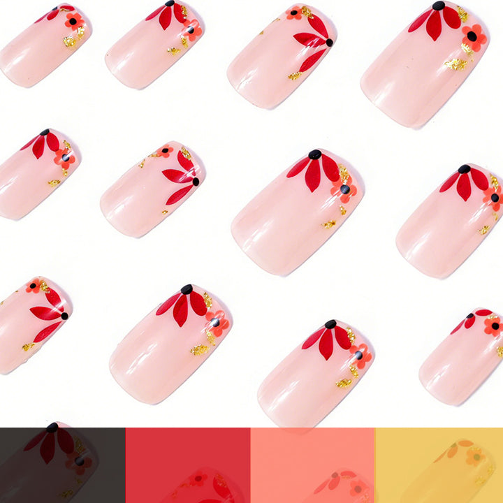 Floral Design Nail Art Enhancements Bowlift