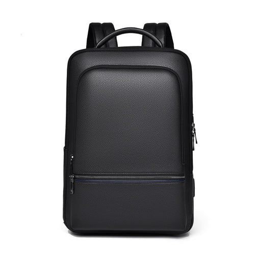 Professional Textured Leather Laptop Backpack Bowlift