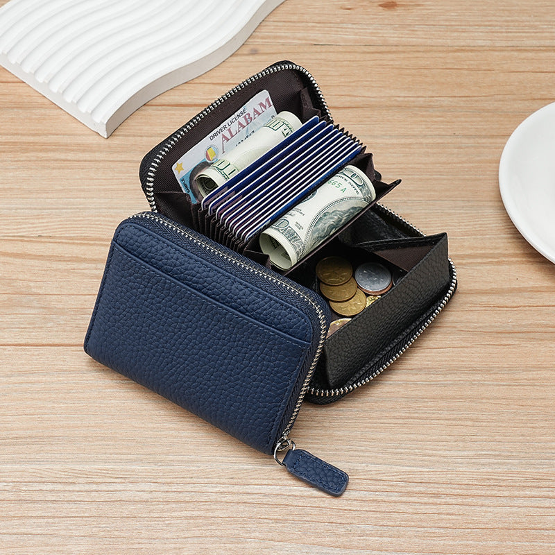 Minimalist Zippered Leather Wallet