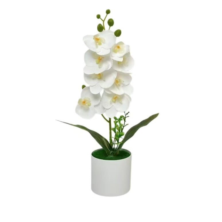 Decorative Artificial Orchid Arrangement for Tabletop Home Decor
