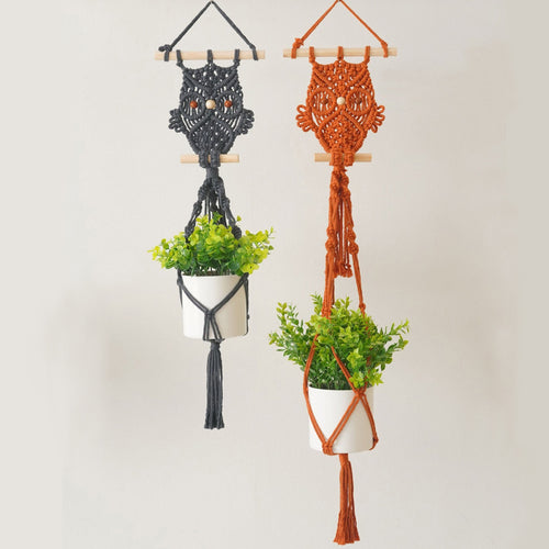 Decorative Macrame Owl Planter Bowlift