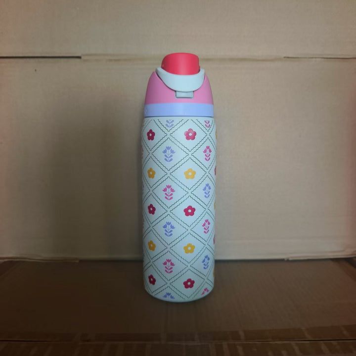 Insulated Stainless Steel Vacuum Water Bottle With One-Touch Flip Lid And Leakproof Safety Lock