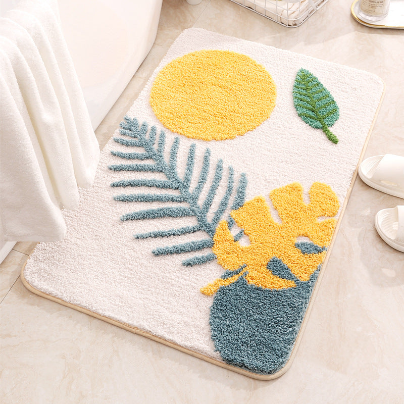 Soft Plush Botanical Bath Mat Bowlift