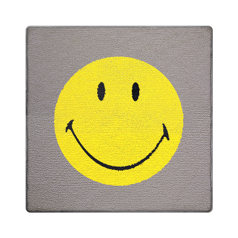 Cheerful Smile Face Bath Mat Bowlift