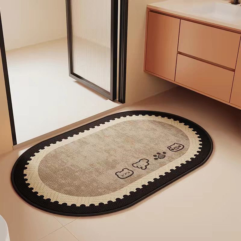 Cute Cartoon Animal-Themed Bathroom Rug