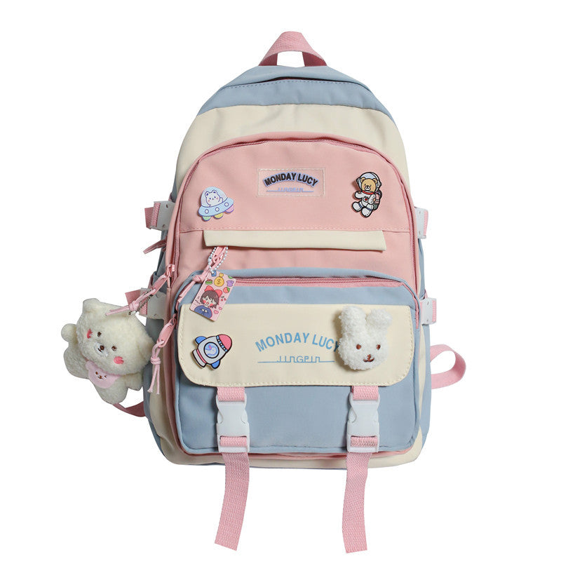 Playful Multi-Pocket Character Backpack Bowlift