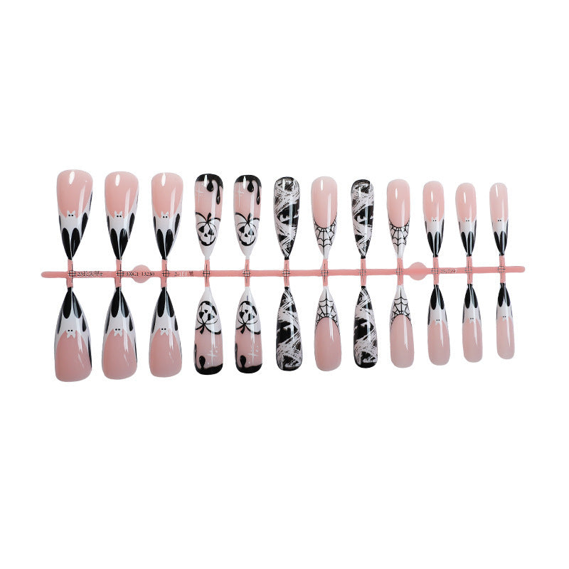 Creative Halloween Nail Art Set with Ghost and Spider Designs Bowlift