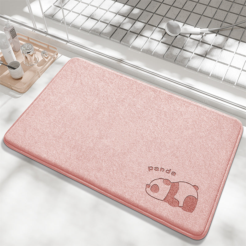 Playful Bunny Design Bath Mat Bowlift