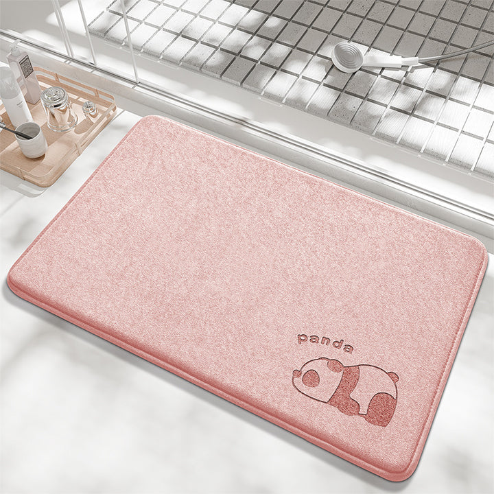 Playful Bunny Design Bath Mat Bowlift