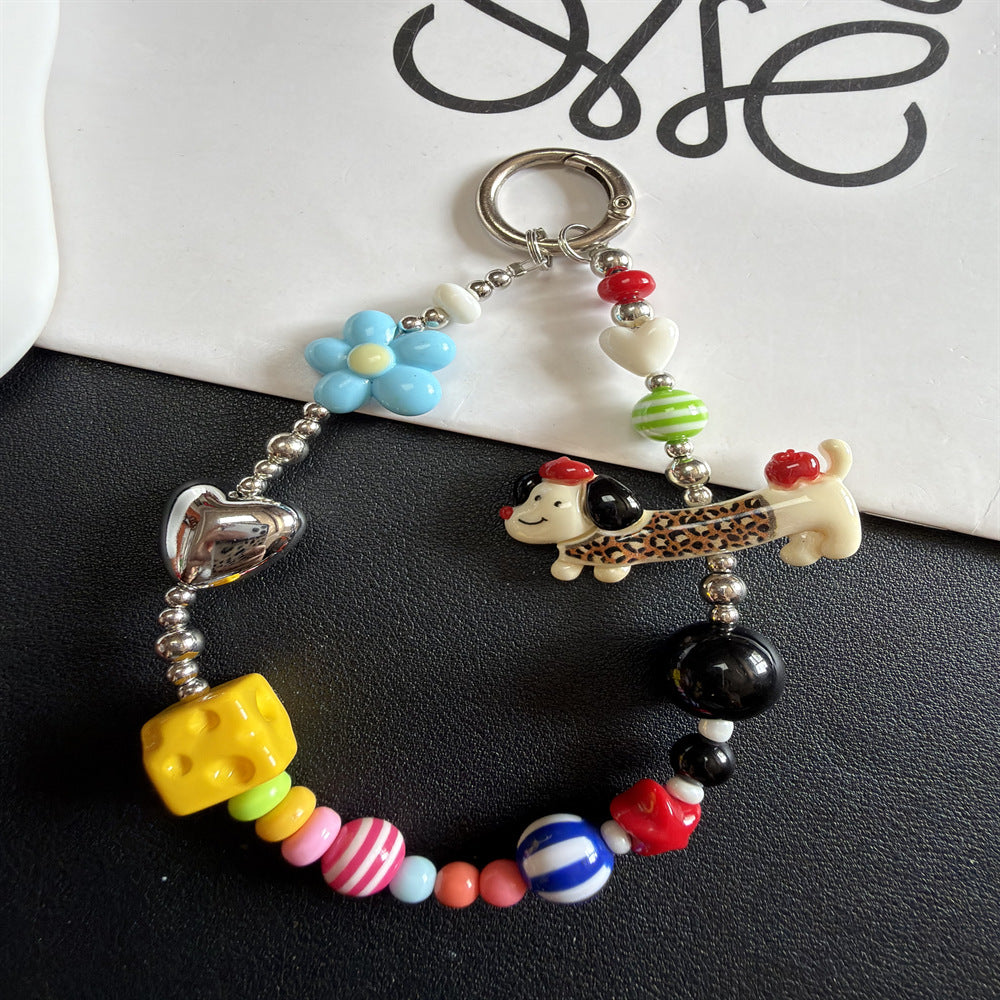 Cute Themed Bead Keychain Bowlift