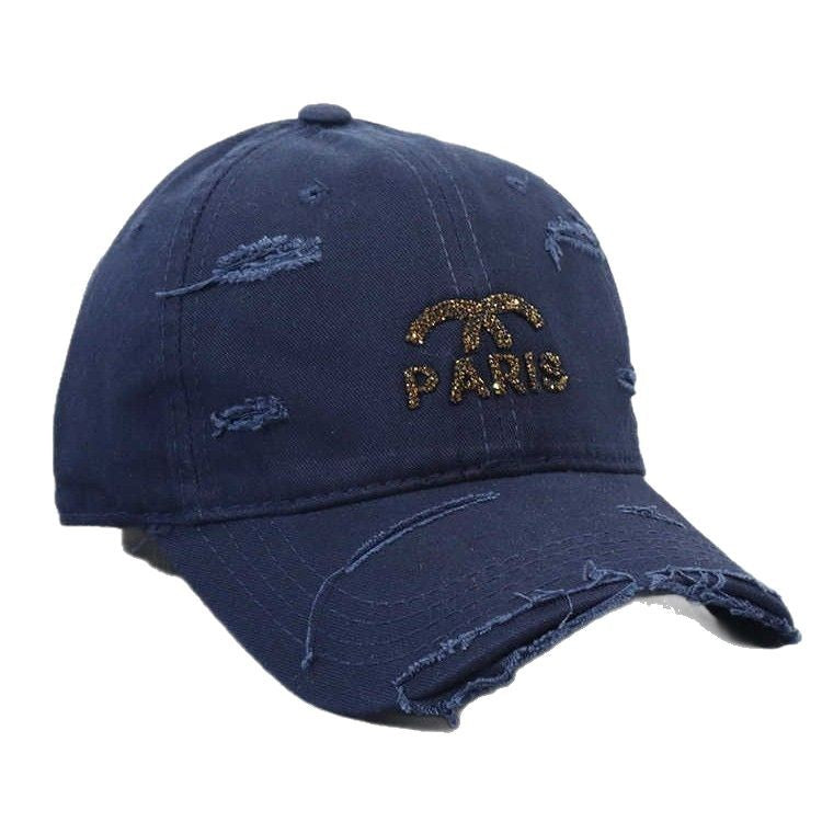 Women's Distressed Graphic Adjustable Baseball Cap Bowlift