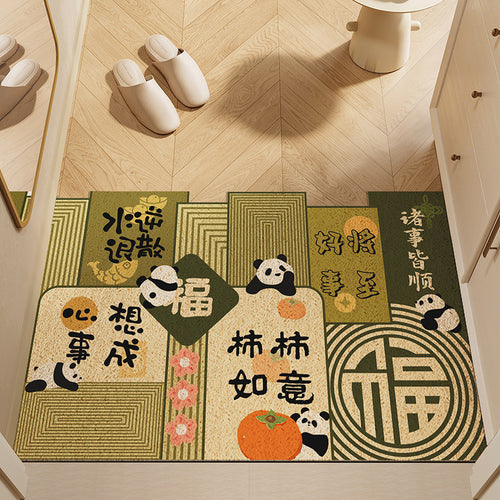 Panda-Themed Decorative Floor Mat