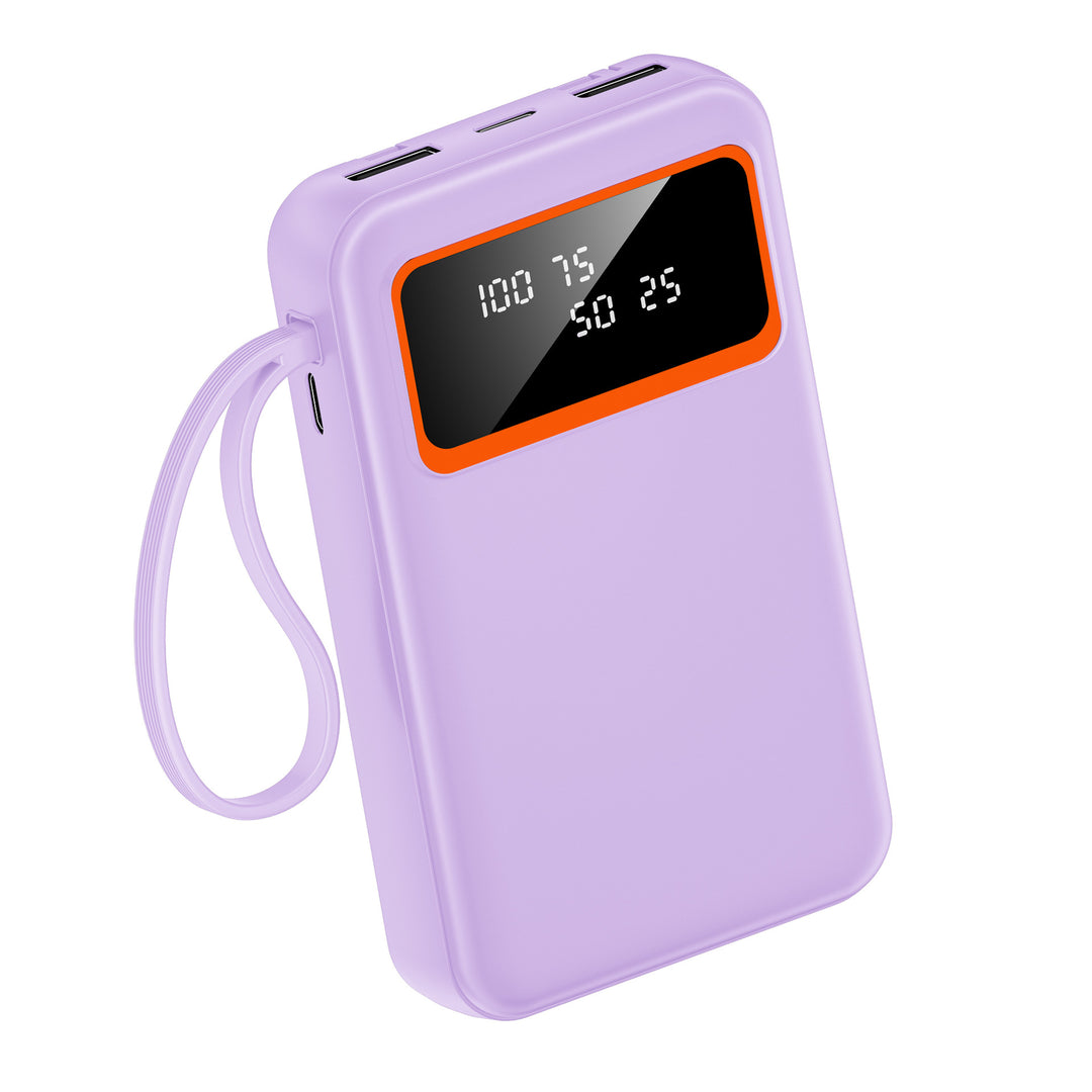 Portable power bank with digital LED display and fast charging function Bowlift