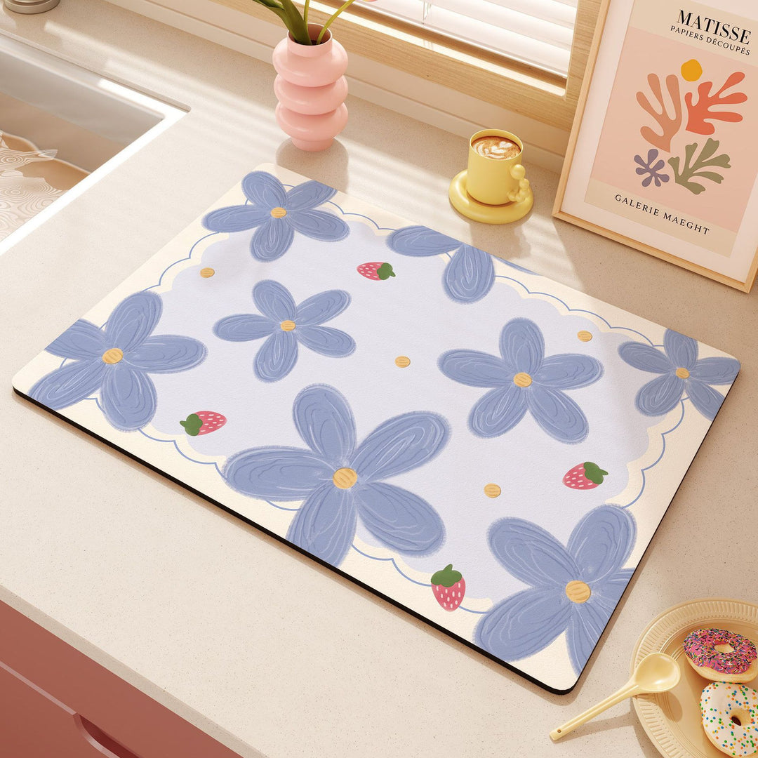 Cute Heart-Themed Kitchen Mat Bowlift