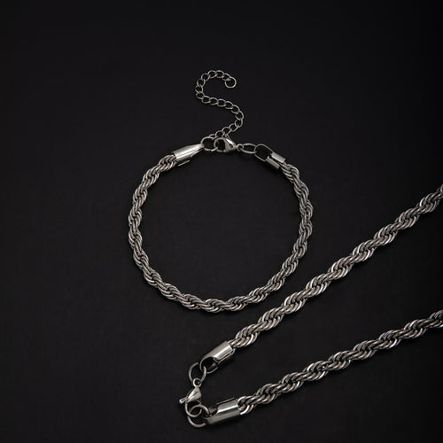 Stylish Braided Chain Jewelry Set Bowlift