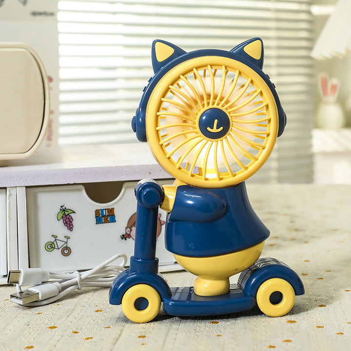 Women Portable Handheld Fan in Creative Animal Design Bowlift