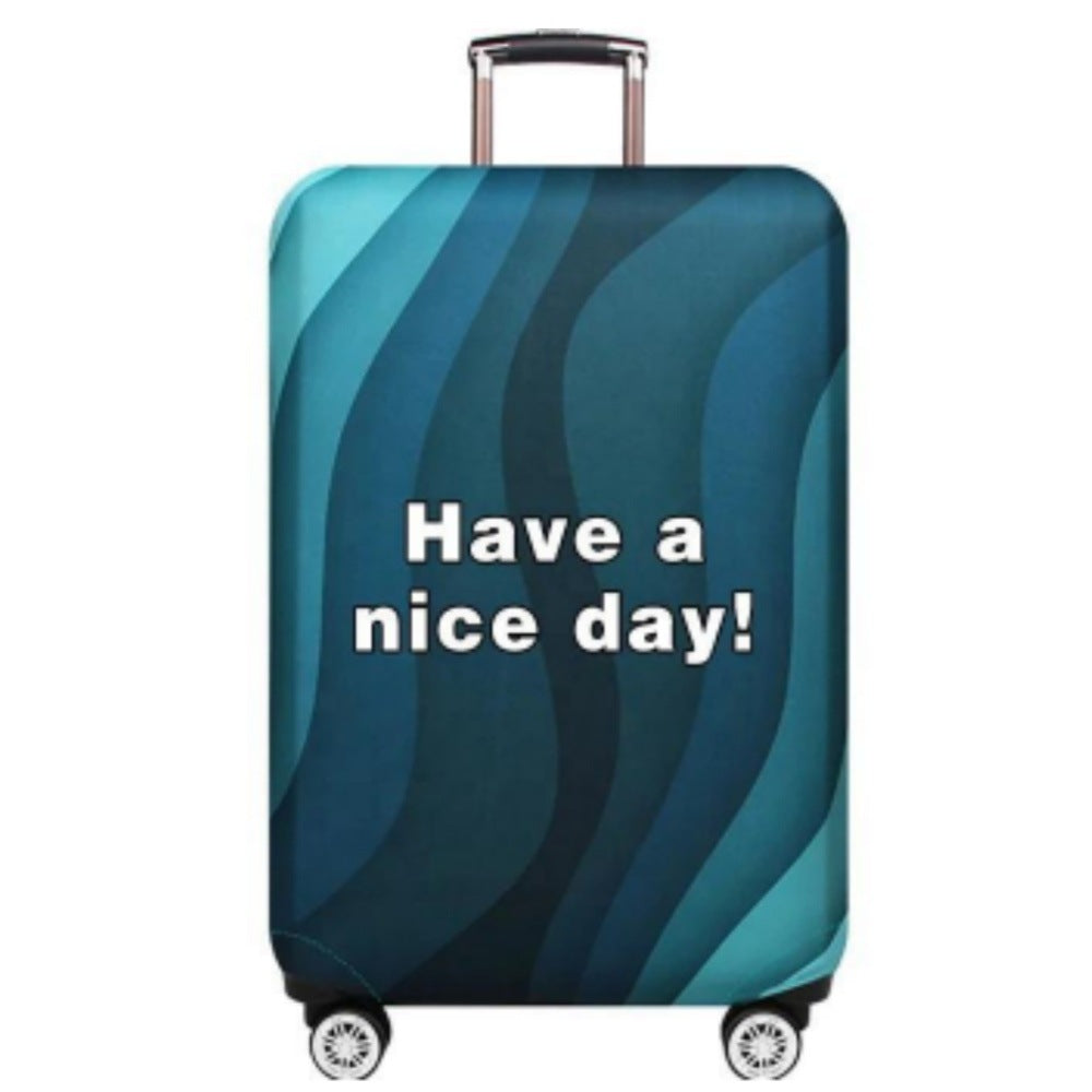 Unisex Hard Shell Luggage with Stylish Wave Pattern Bowlift
