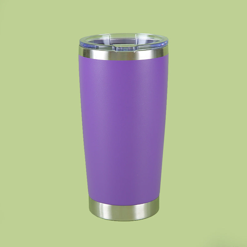 Stainless Steel Tall Slim Thermal Travel Tumbler With Spill-Resistant Clear Slider Lid