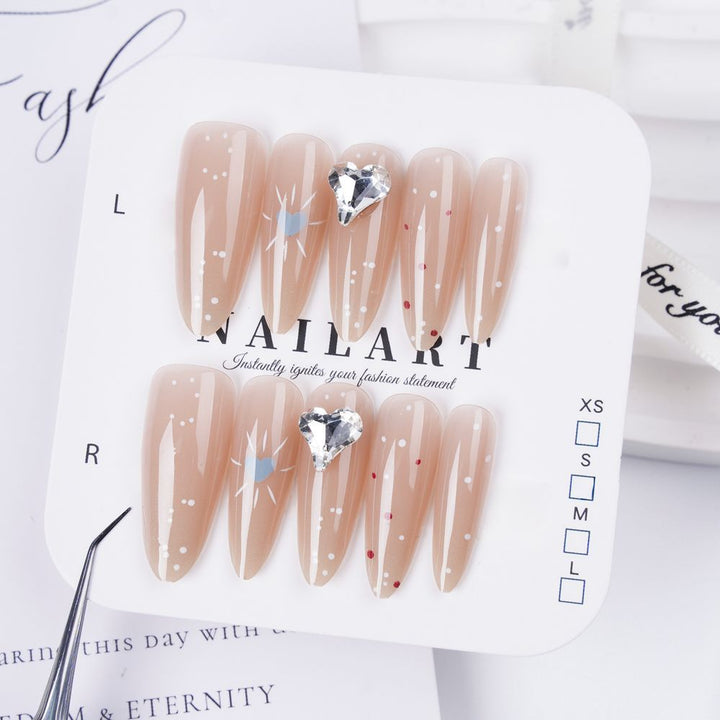 Decorative Stiletto Press-On Nail Art Set