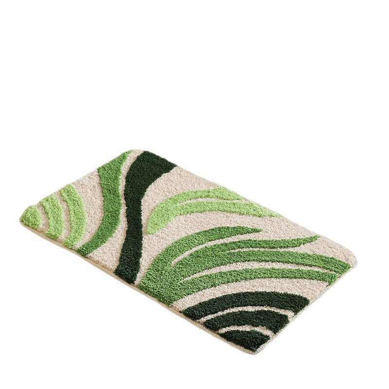 Floral-Inspired Decorative Bath Rug Bowlift