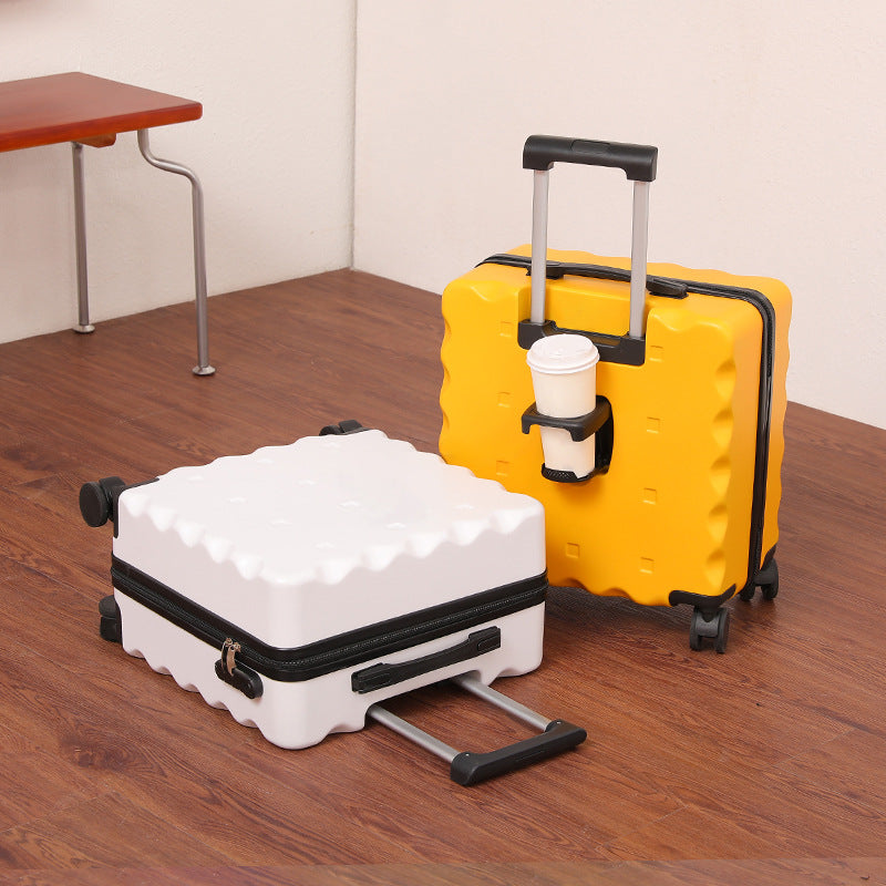 Unisex Innovative Textured Carry-On Spinner Suitcase Bowlift