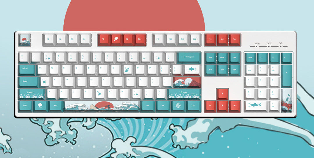 Ocean-Themed Mechanical Keyboard Bowlift