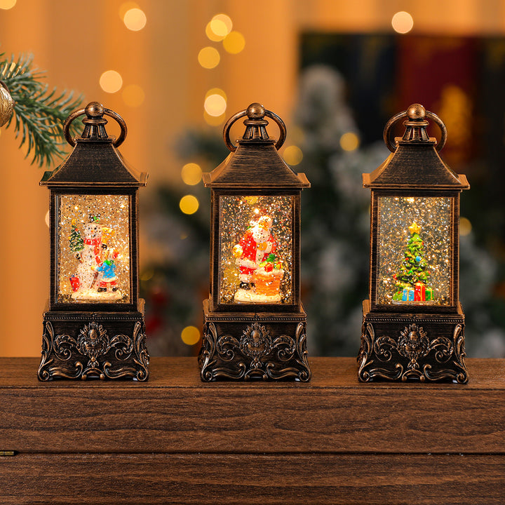Illuminated Miniature Christmas Lantern Bowlift