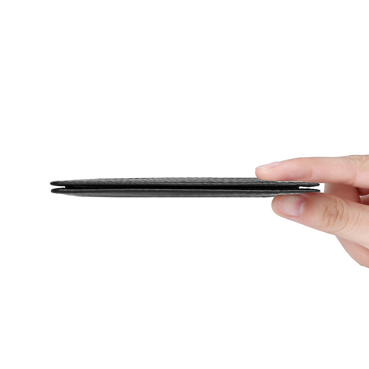 Slim Pebbled Leather Minimalist Card Wallet Bowlift