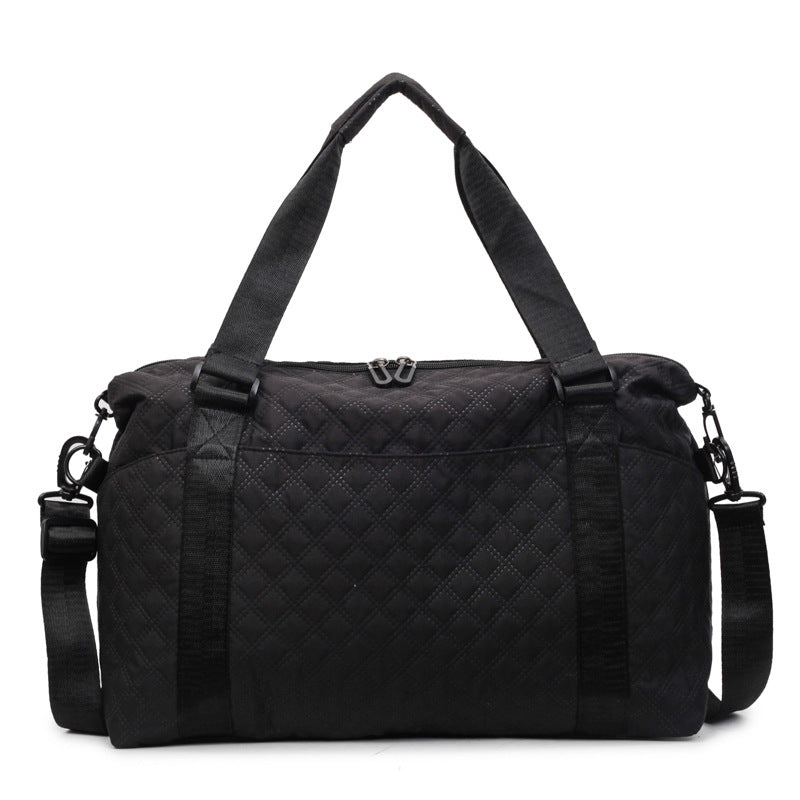Quilted Fabric Travel Duffle Bag Bowlift