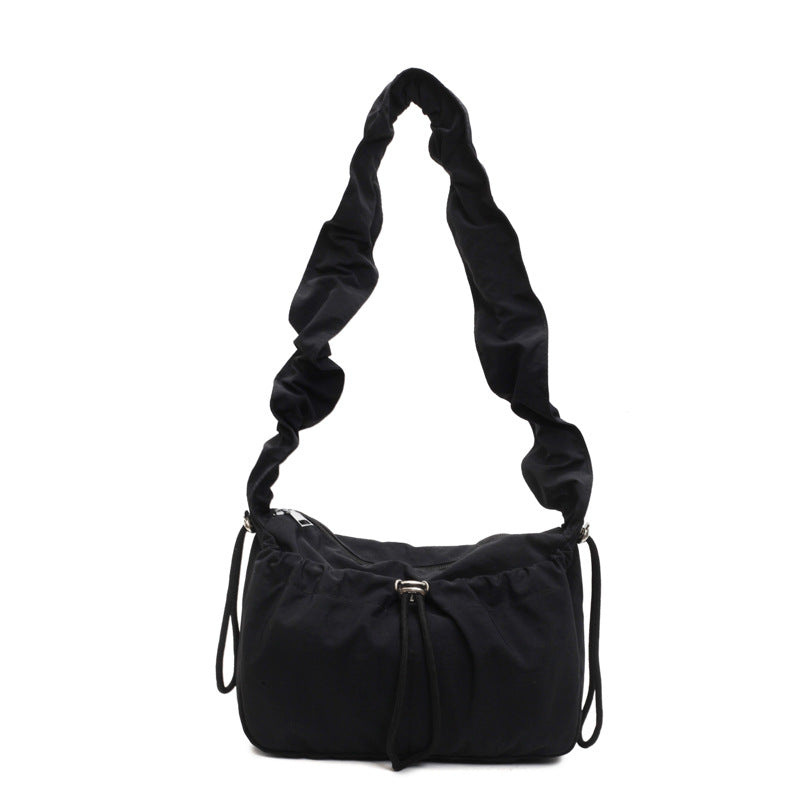 Ruffled Strap Handheld Tote Bag