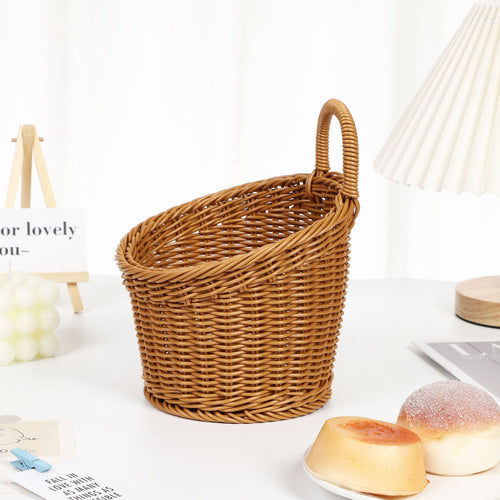 Handwoven Storage Basket with Sturdy Handle Bowlift