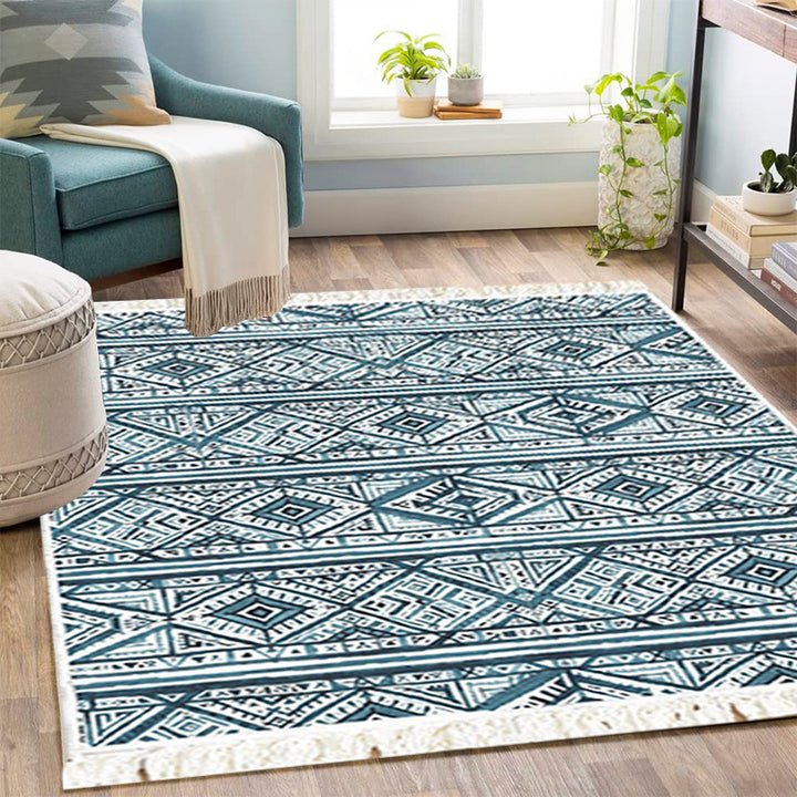 Decorative Geometric Pattern Area Rug Bowlift