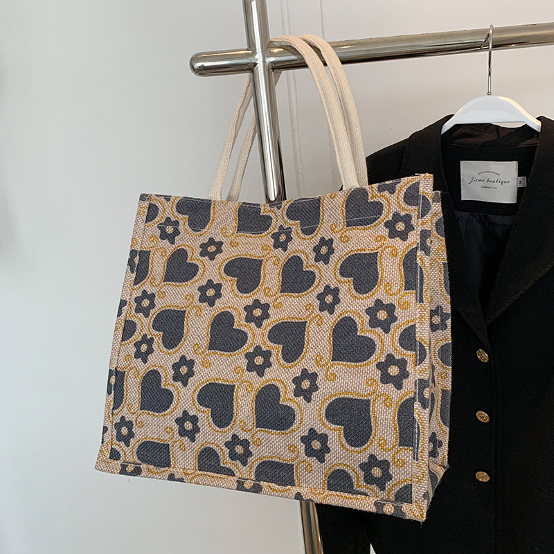 Casual Heart Pattern Tote Bag