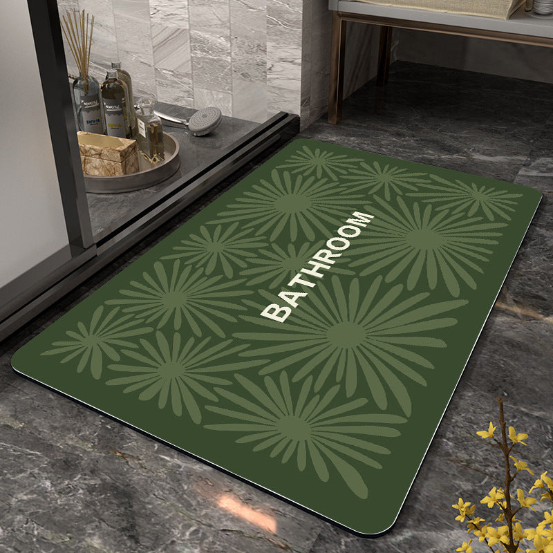 Decorative Floral Bathroom Mat Bowlift